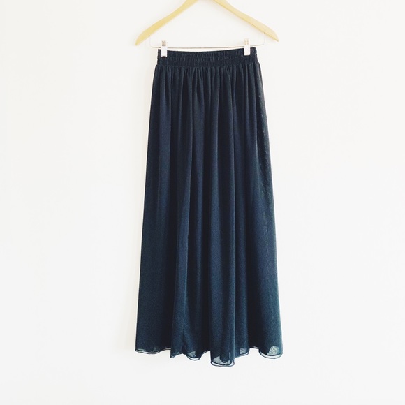 American Apparel Maxi Layered Sheer Skirt - Picture 3 of 3